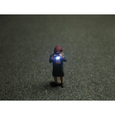 Modellbau Schönwitz Fotografka s LED bleskem H0 stará žena Schönwitz 50227