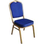 Mira-N Horecano - кетъринг стол, метален със синя седалка, 45x51xh93 см (BC-065B) (016666)