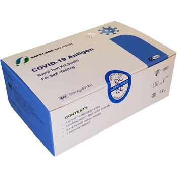 Safecare COVID-19 Antigen Rapid Test Kit Swab for Self-Testing 5 ks