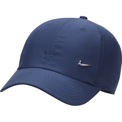 Nike Dri-Fit Club Unstructured Metal Swoosh Youth Cap Modrý