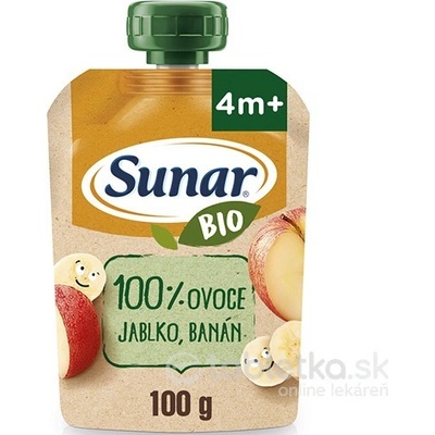 Sunar Bio Kapsička Jablko banán 4m+ 100 g