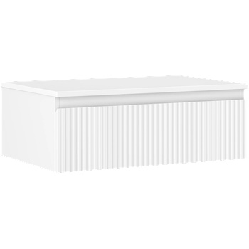 Mexen Rivel шкафче за баня под мивка 70 см с плот, 1 чекмедже, релефно, бяло (91A20-07023-1-BFC01)