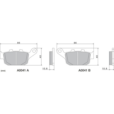Brzdové destičky, NISSIN (semi-metalická směs) 2 ks v balení NISSIN M501-369