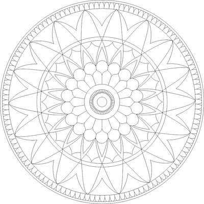 Radost v písku Šablona na pískování mandala Kruhy štěstí 51 300 x 300 mm