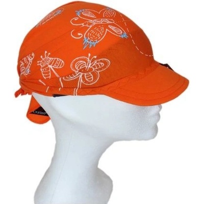Infit 0152 dětský šátek s kšiltem oranžová Louka