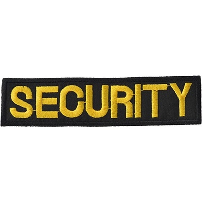 NAVYS Nášivka SECURITY - ČERNÁ se žlutou nití