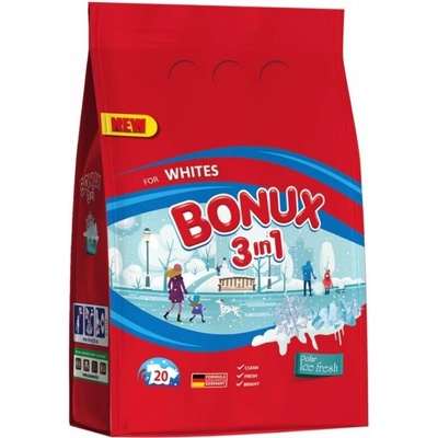 Bonux Ice 3v1vprací prášok na biele prádlo 1,5 kg