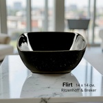 Ritzenhoff & Breker Порцеланова купа Flirt, квадратна, черна 14 х 14 см. Ritzenhoff & Breker