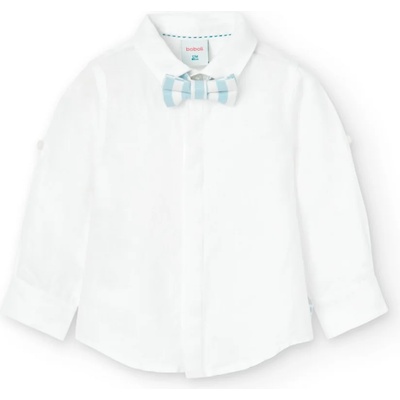 boboli Ленена риза в бяло с папийонка за момче Boboli