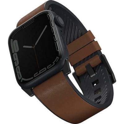 UNIQ UNIQ Straden каишка за Apple Watch 4/5/6/7/SE 44/45mm, хибридна кожа, кафяв (UNIQ587BR)