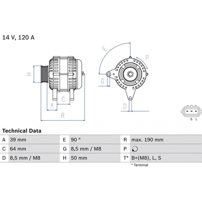 generátor BOSCH 0 986 082 440 0 986 082 440
