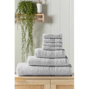 Homelife Egyptian Cotton Face Cloths 4 Pack - Silver