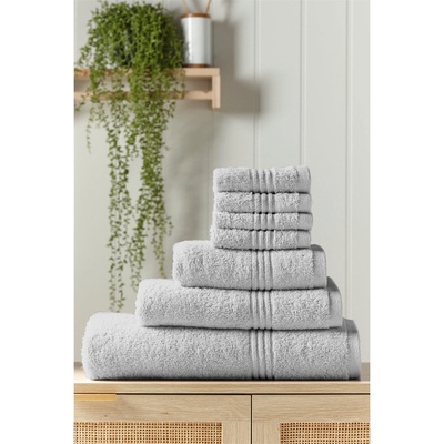 Homelife Egyptian Cotton Face Cloths 4 Pack - Silver