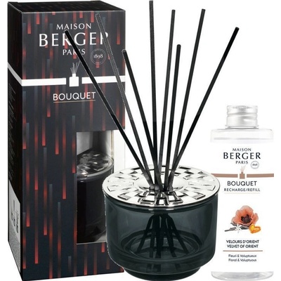 Maison Berger Paris Darčeková sada aróma difuzér Variation čierny + náplň Zamat z Orientu 200 ml