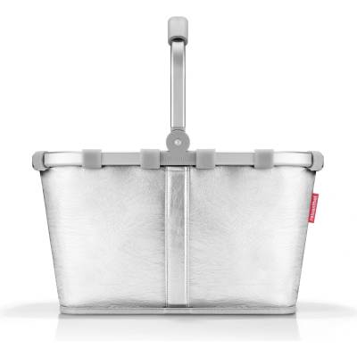 Reisenthel carrybag silver crackle - Stable shopping basket with lots of storage space and practical inner pocket - Elegant and water-repellent design - BK7088
