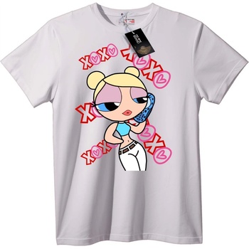 NOONEBRAND Тениска Карикатурно Момиче XOXO - 4XL, Black