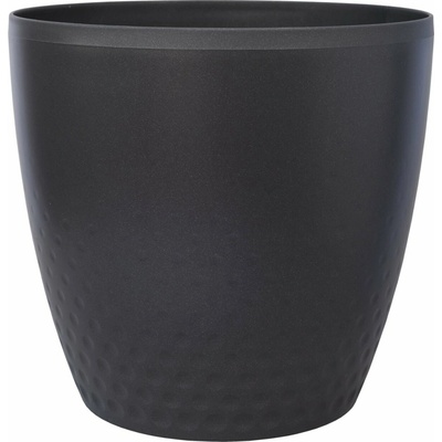 Plastia Plastový kvetináč Perla 25 cm, antracit,