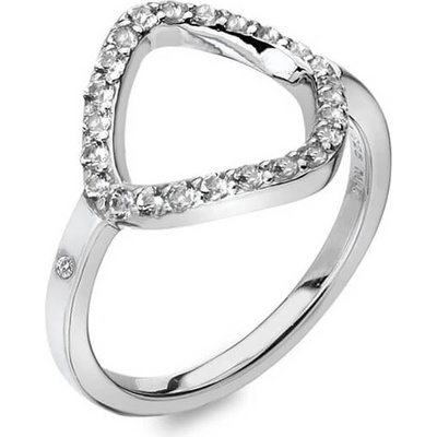 Hot Diamonds Elegantní stříbrný prsten s briliantem a topazy Behold DR221