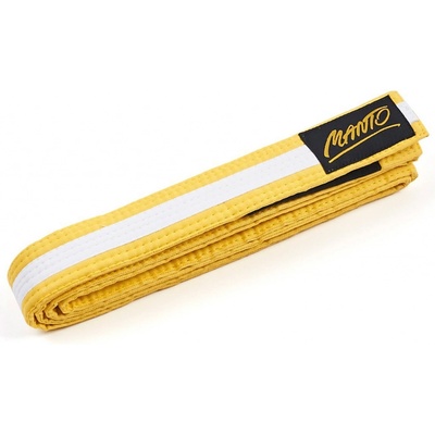 Manto BJJ TAG žltý s bielym pruhom