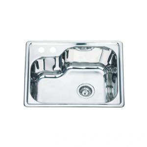 Inter Ceramic Кухненска мивка ick 5645 - алпака, едно корито с плот (ick 5645) Мивка за вграждане