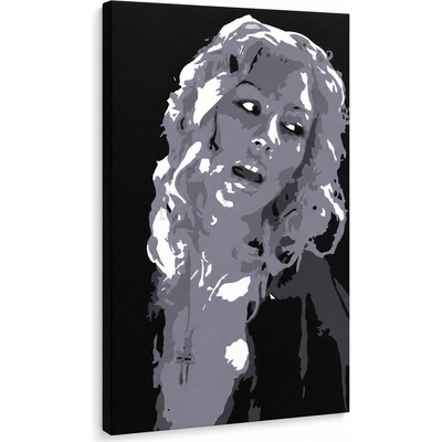 Ručne maľovaný POP Christina Aguilera - 30x40 cm