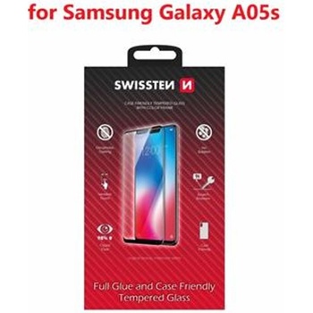 Swissten Full Glue, Color frame, Case friendly, Ochranné tvrdené sklo, Samsung Galaxy A05s, čierne 8595217484320