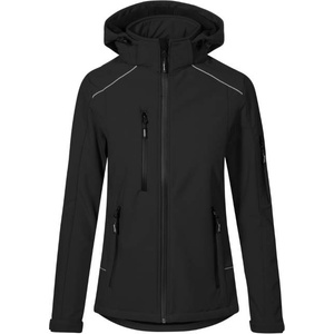 Promodoro 7855 / Дамско трислойно софтшел яке с качулка - черно m (40785500202)