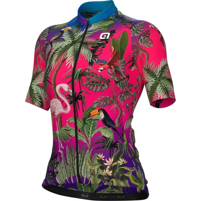 Alé Дамска фланелка с къс ръкав за колоездене Alé Women's PR-E Guyana S/S Jersey Cycling jersey - Pink - размер 4XL (156-1691-0119)