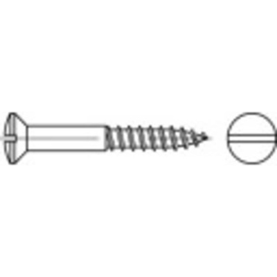 TOOLCRAFT TO-5445915 skrutka do dreva so zápustnou šošovkovou hlavou 2 mm 8 mm drážka DIN 95 mosaz 500 ks