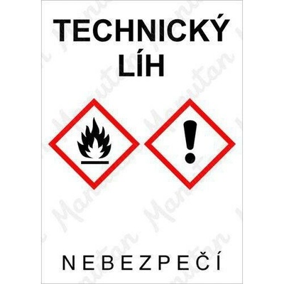 Technický líh, samolepka 148 x 210 x 0,1 mm A5