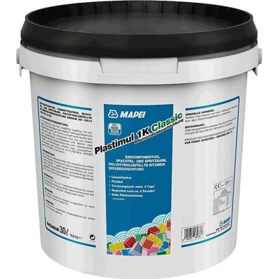 MAPEI Plastimul 1K Classic jednosložková bitumenová izolační emulze na základy 30 l Černá