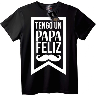 NOONEBRAND Тениска Щастлив татко - L, White