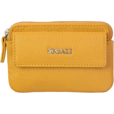 SEGALI Kožená mini peněženka 7483 A yellow