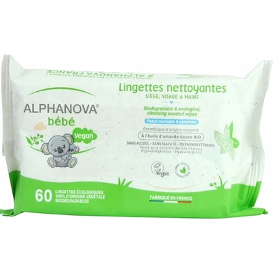 Alphanova jemné vlhčené ubrousky 60 ks
