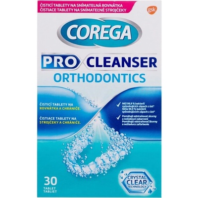 Corega Pro Cleanser Orthodontic Tabs от Corega Унисекс Почистващи таблетки и разтвори 30бр