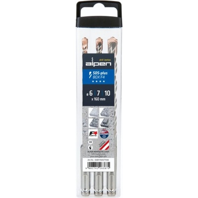 Alpen SDS+ F4 Box 3 pcs. 6-7-10x 160