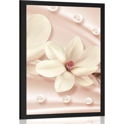 Plakát luxusní magnolie - 20x30 black