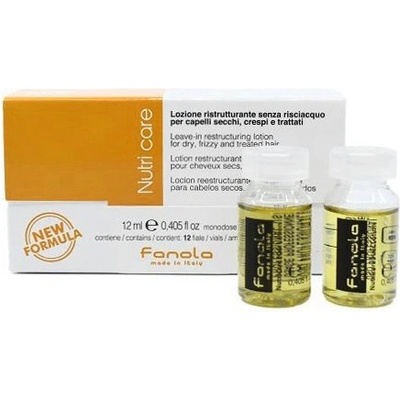 Fanola Nutri Care Leave In Restructuring Lotion na suché a krepaté vlasy 12 x 12 ml