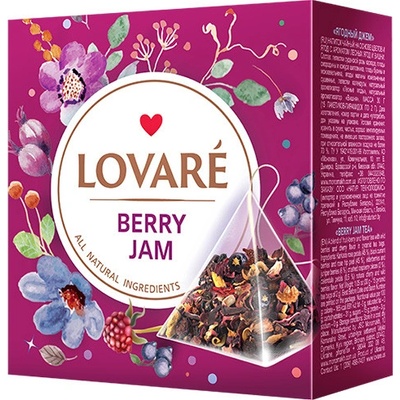 Lovaré Berry Jam bylinný čaj 15 pyramíd