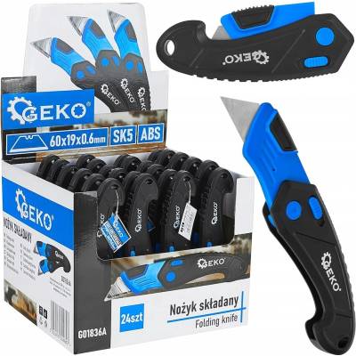 Skladací nôž ABS s trapézovým ostriím 60x19x0.6mm SK5