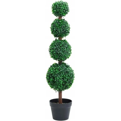 Umělý zimostráz ve tvaru koule s květináčem zelený 90 cm