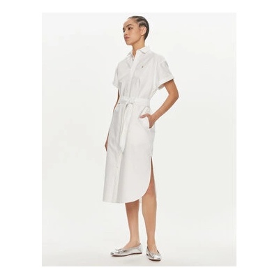 Ralph Lauren Рокля тип риза 211935153001 Бял Regular Fit (211935153001)