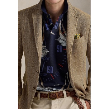 Ralph Lauren Памучна тениска с яка Polo Ralph Lauren в тъмносиньо с десен 710971785 (710971785)
