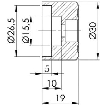 Adaptér na zpětné zrcátko PUIG ADAPTER REAR MIRROR HI-TECH IV/MP/TRACKER SPORTST 9699N černý na konec řídítek