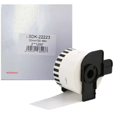 NEOMAX ЛЕНТА ЗА ЕТИКЕТНИ ПРИНТЕРИ BROTHER ТИП QL - CONTINUOS PAPER TAPE - 50 mm x 30, 48 m - DK22223 (DK-22223) - PN LB-22223 - NEOMAX (300BRADK22223N)