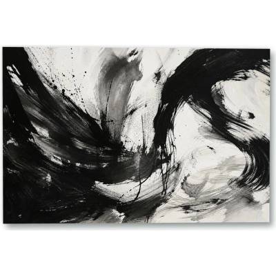 Plakát – Dynamické černé tahy 135 × 90 cm Bez rámu Ne Bez rámu