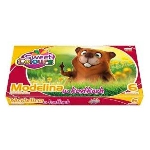 Sweet colours Modelina 6col in KOMA-PLAST cubes