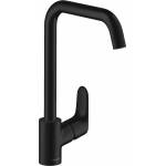 Hansgrohe Focus M41 260 кухненски смесител с едноръкохватков механизъм, матово черен (31820670)