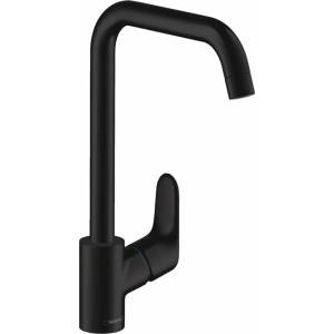 Hansgrohe Focus M41 260 кухненски смесител с едноръкохватков механизъм, матово черен (31820670)