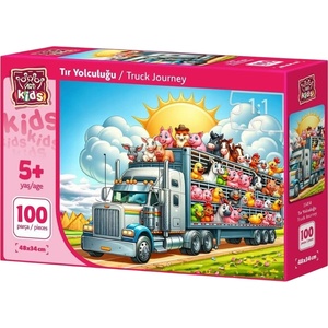 Art Puzzle Детски пъзел Art Puzzle от 100 части - Пътешествие с камион (35414) - baby